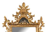 An Italian Baroque Style Giltwood and Etched Glass Mirror
