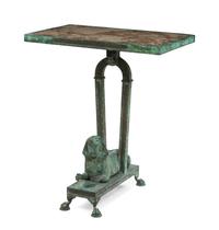 An Italian Bronze and Marble Figural Table Height 32 x width 29 x depth 18 inches. — CHIURAZZI FOUNDRIES, FIRST QUARTER 20TH CENTURY