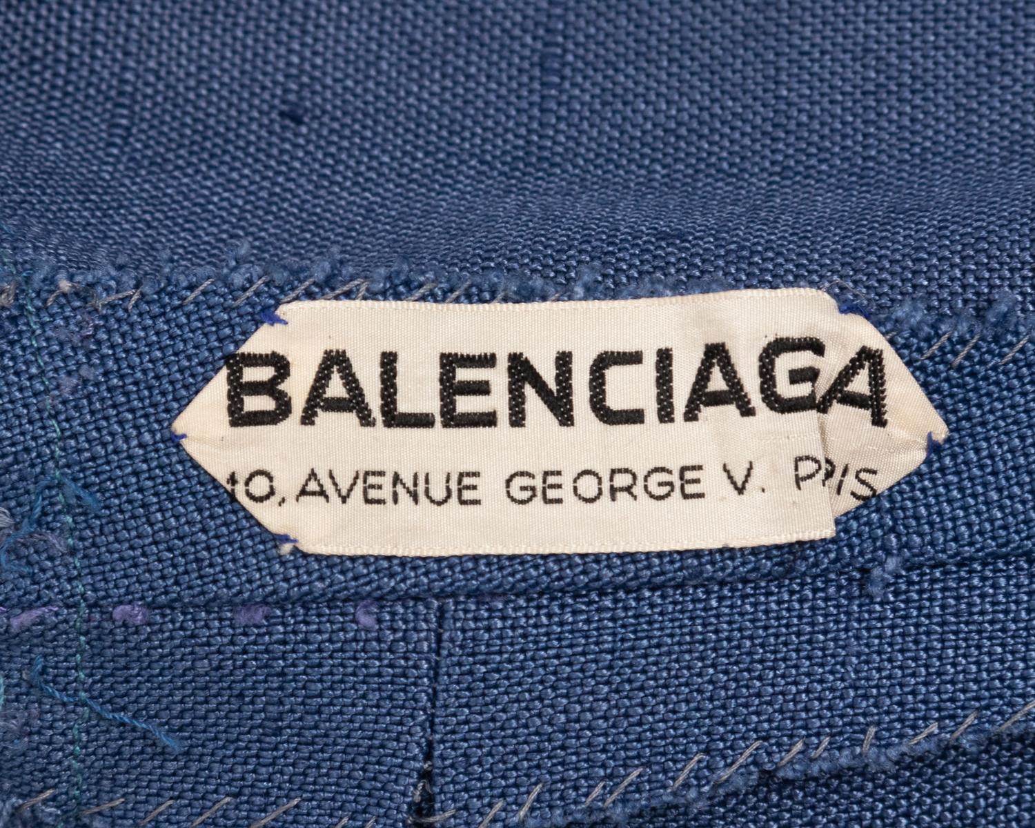 Two Balenciaga Haute Couture Items: One Day Dress, One Pleated Skirt, 1950s