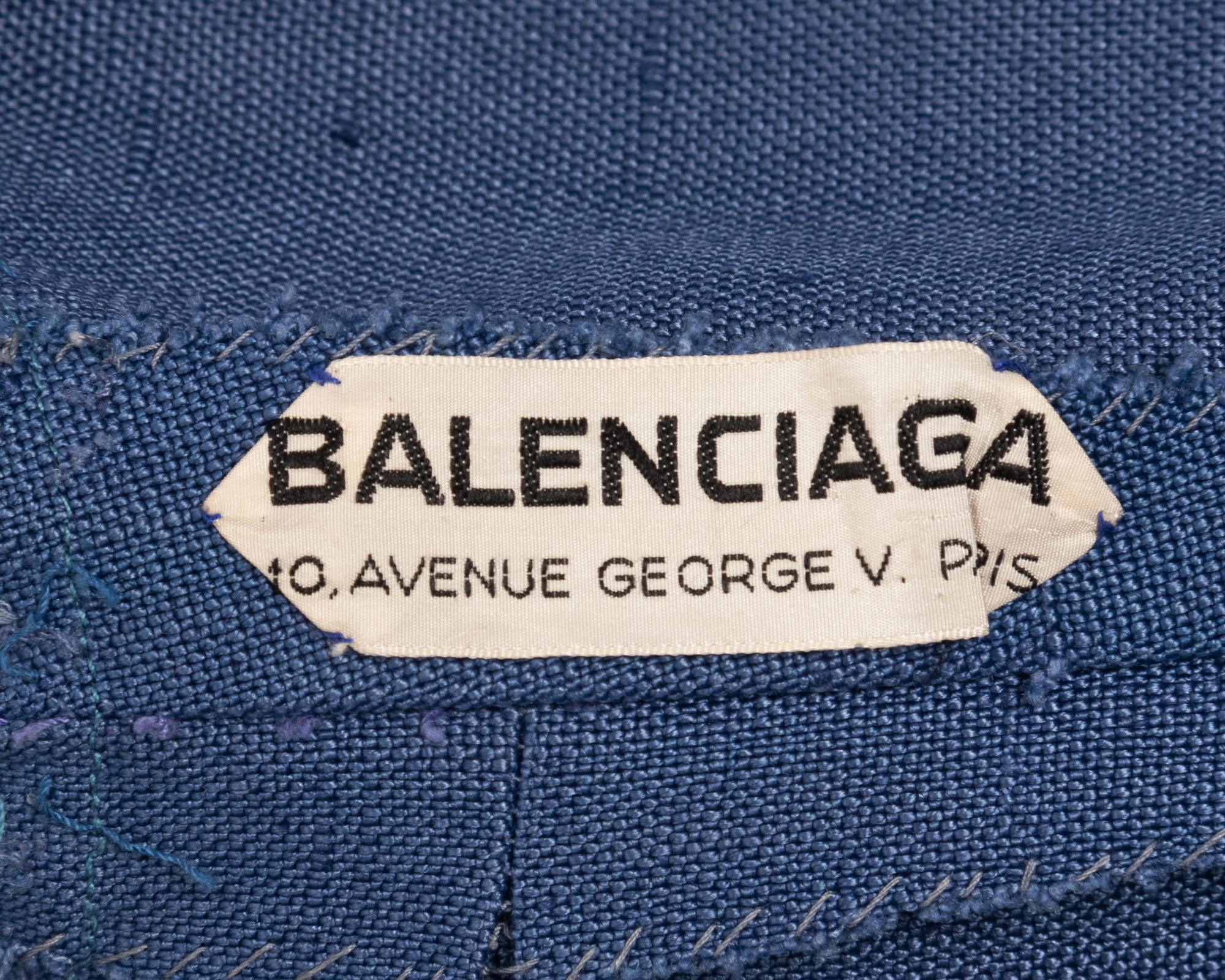 Two Balenciaga Haute Couture Items: One Day Dress, One Pleated Skirt, 1950s