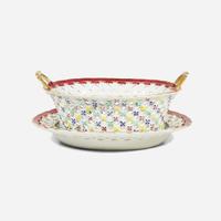 A Chinese Export porcelain fruit basket & stand circa 1785