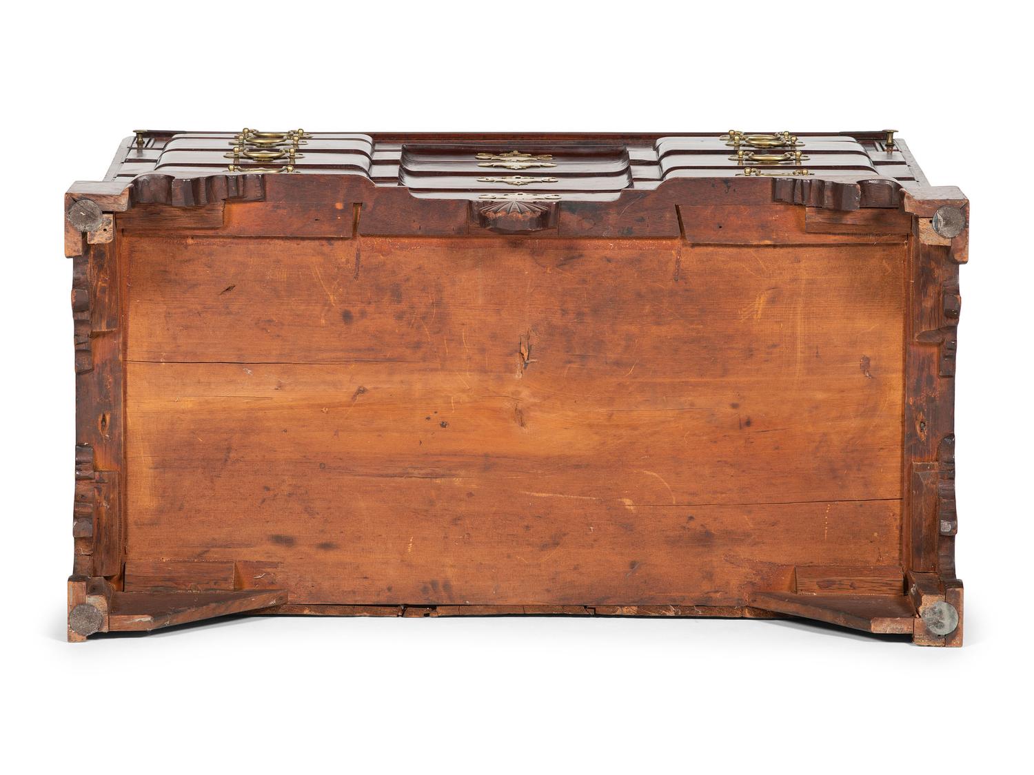 A Chippendale Shell-Carved Mahogany Block-Front Slant-Front Desk