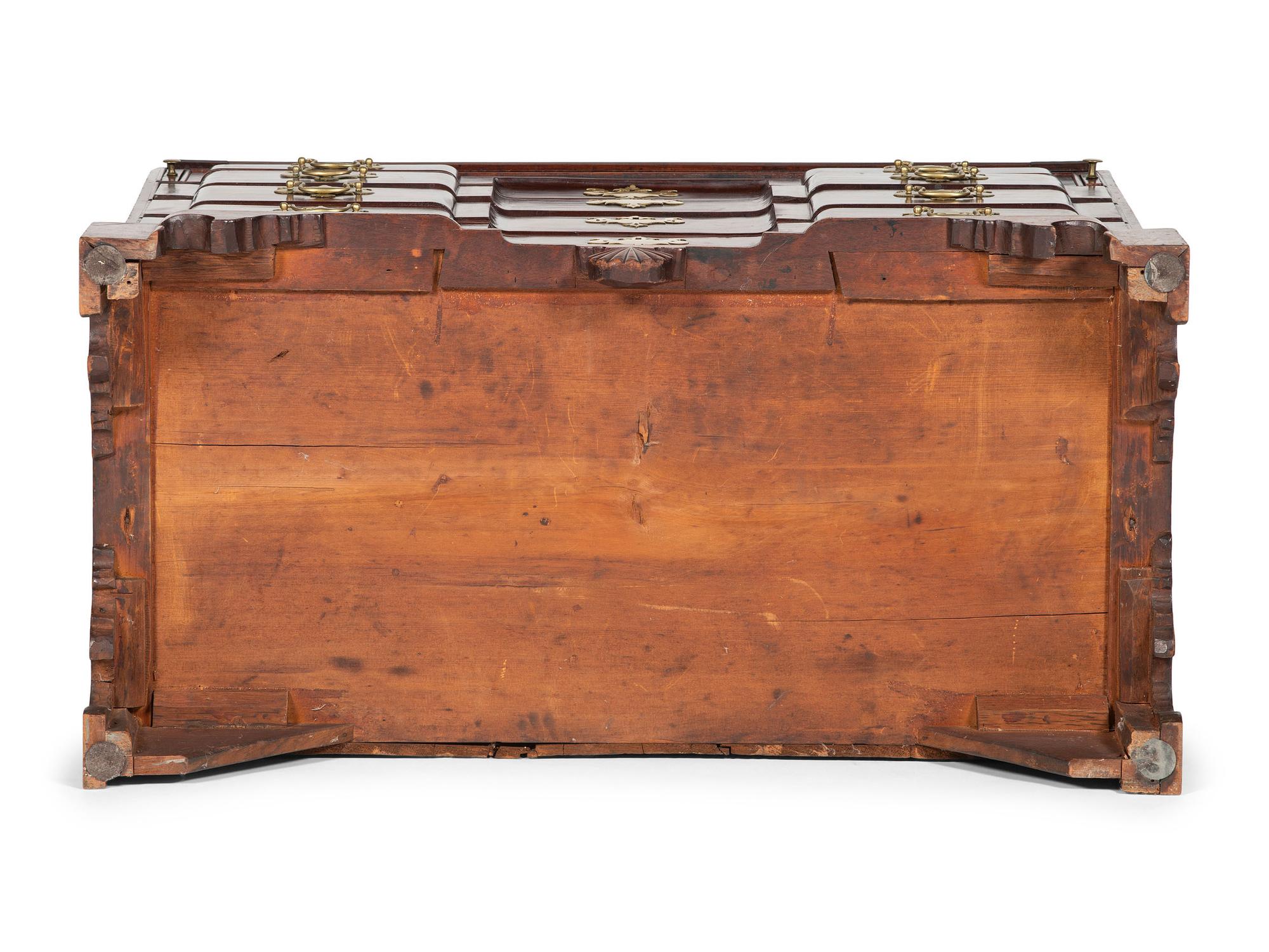 A Chippendale Shell-Carved Mahogany Block-Front Slant-Front Desk