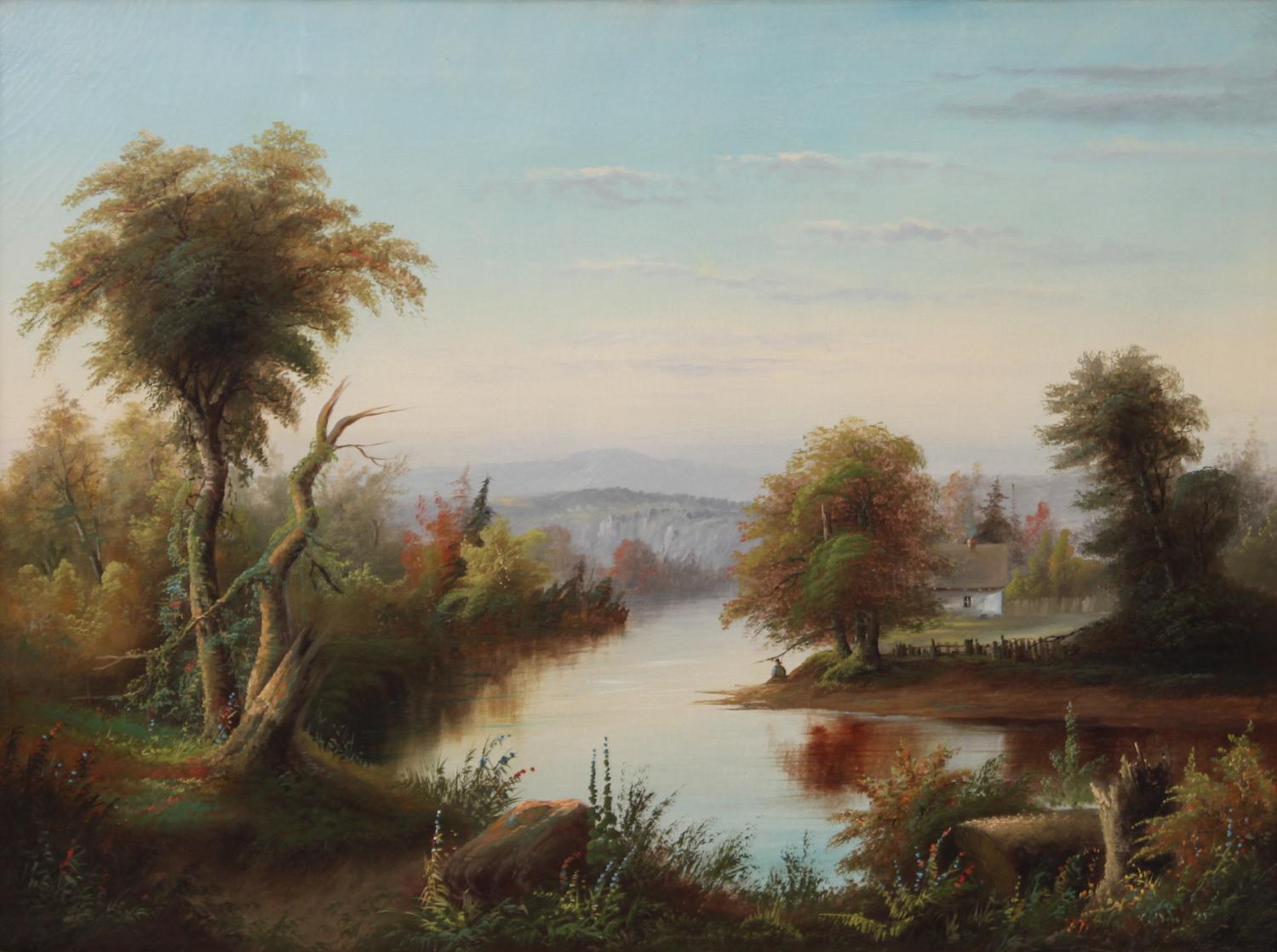 Artist Unknown, (Continental School), Riverfront Landscape