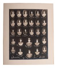 [EARLY PHOTOGRAPHY]. Composite photograph of Danville, Illinois, Fire Department, incl. African American firefighters. Danville, IL, 1907.