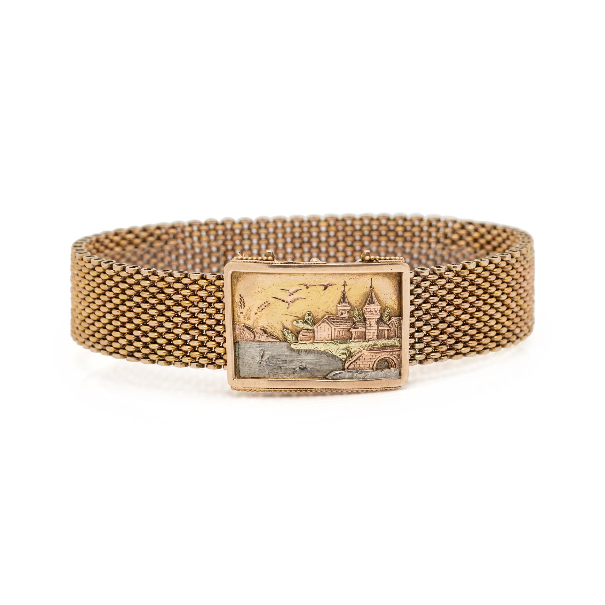 ANTIQUE, YELLOW GOLD BRACELET