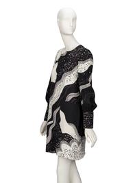 Chloé, Black & White-Printed Shift Dress