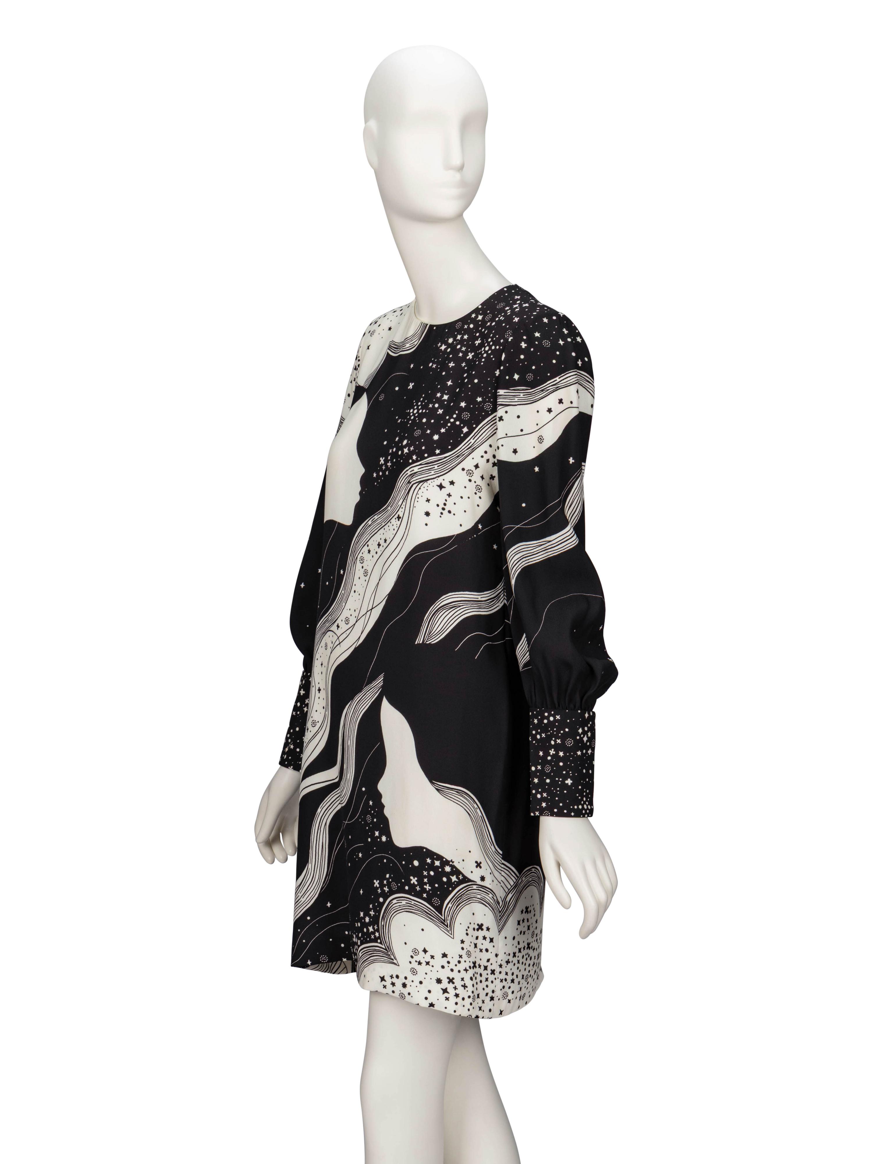 Chloé, Black & White-Printed Shift Dress