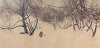 Chen Chi, (American/Chinese, 1912-2005), Walking Dog in Snow, 1988