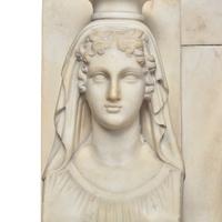 The Joseph Bonaparte Neoclassical Carved Marble Mantel from Point Breeze