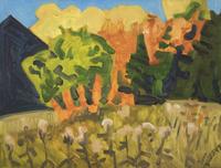 October Barn + Trees Afternoon , 1997