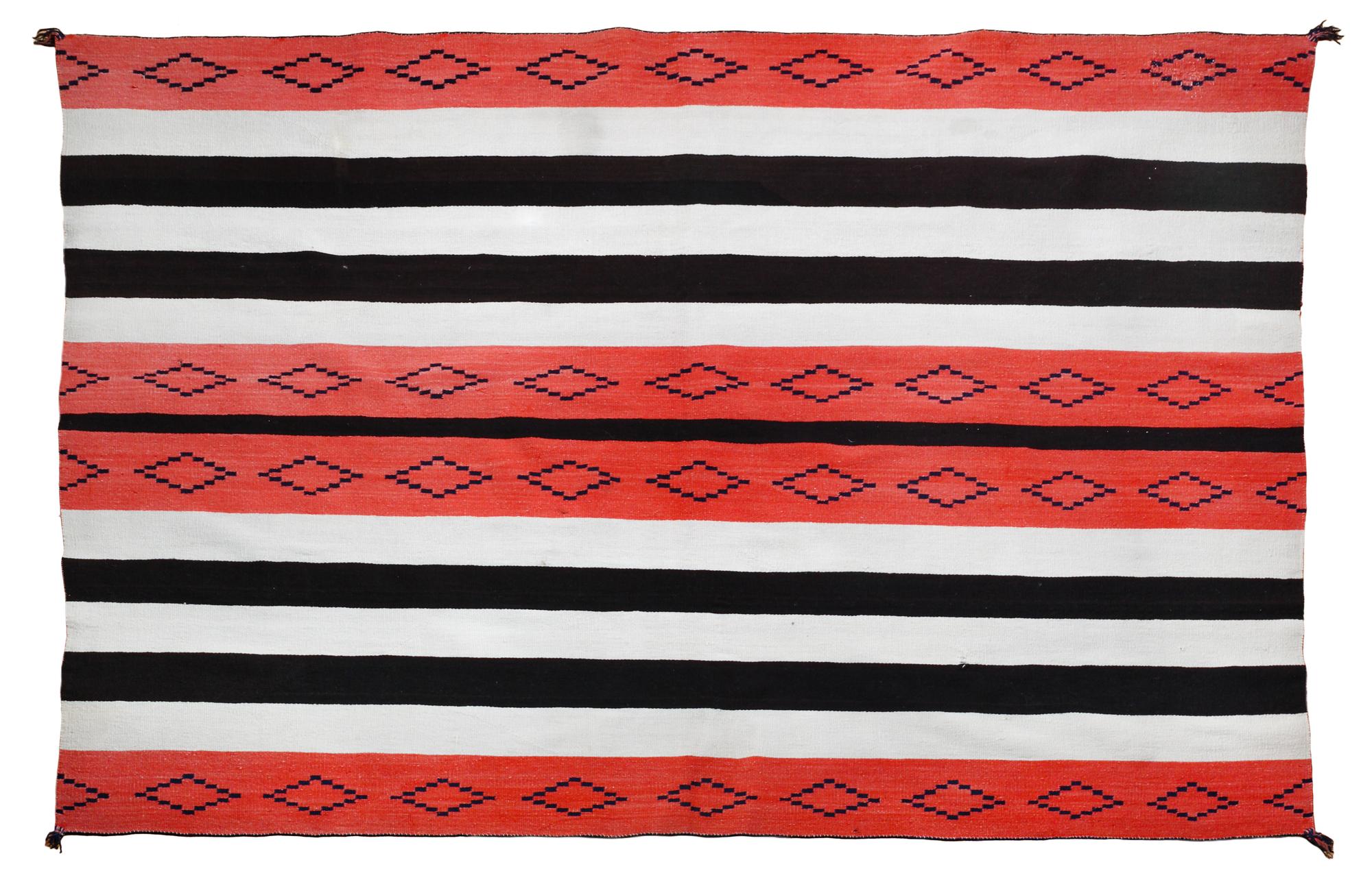 Navajo Second Phase Variant Chief's Blanket 54 x 74 inches — Circa 1875