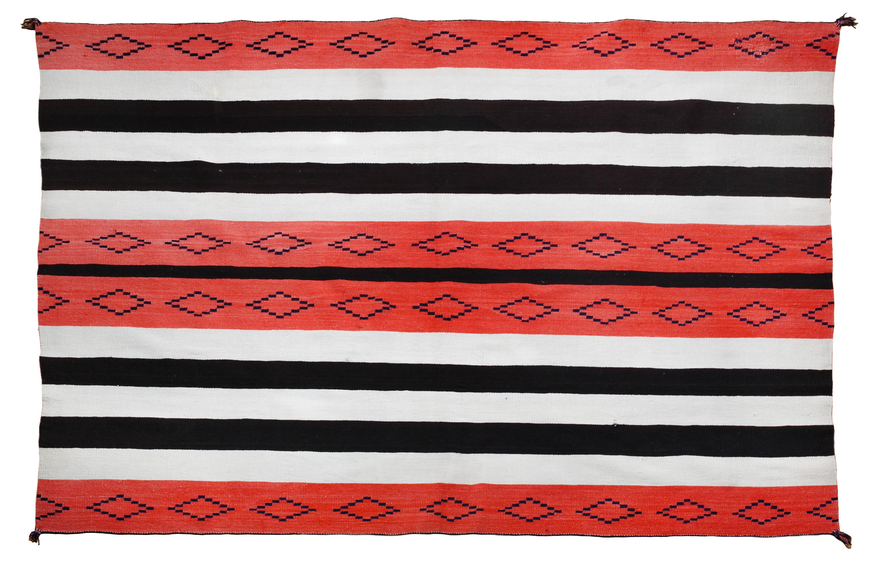 Navajo Second Phase Variant Chief's Blanket 54 x 74 inches — Circa 1875