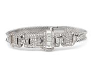 JAEGER-LeCOULTRE, PLATINUM AND DIAMOND SURPRISE WRISTWATCH