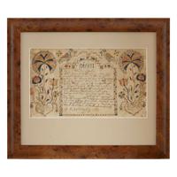 Two frakturs: two birth and baptismal records one Fraktur Columbia County, PA, late 18th and early 19th century