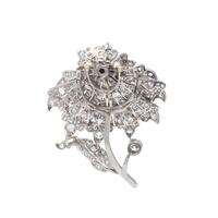 ANTIQUE, DIAMOND FLOWER PENDANT