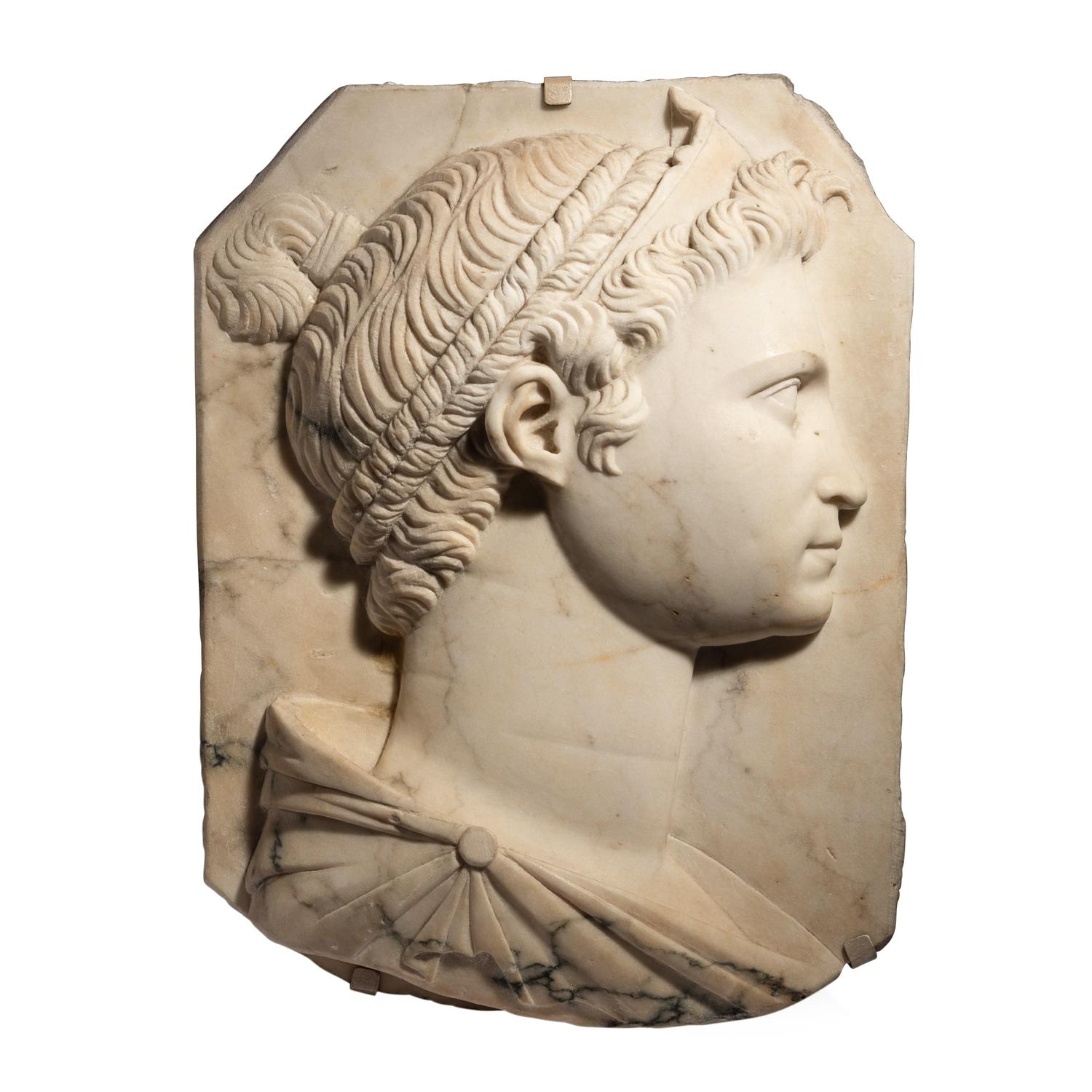 A North Italian Marble Portrait Relief