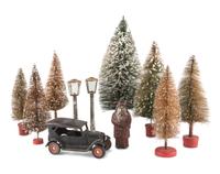 A Group of Santa Claus Figures