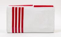 A Carlos Falchi White Leather Optical Clutch, 9" x 5.5" x .5".