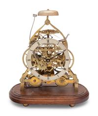 A Brass Skeleton Clock