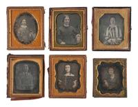 [EARLY PHOTOGRAPHY]. 22 sixth plate daguerreotypes of women wearing jewelry and accessories.