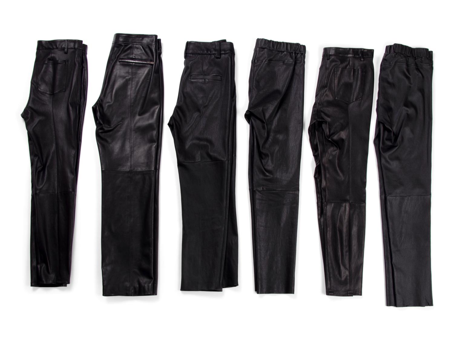 Six Pairs of Leather Pants: Two The Row, Two Louis Vuitton, One Brunello Cucinelli, One Christian Dior