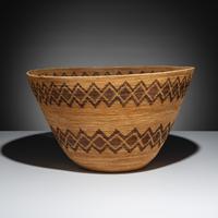 Yokut Polychrome Basket, with Rattlesnake Bands