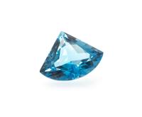 A Fan Form Brilliant Cut Blue Topaz,