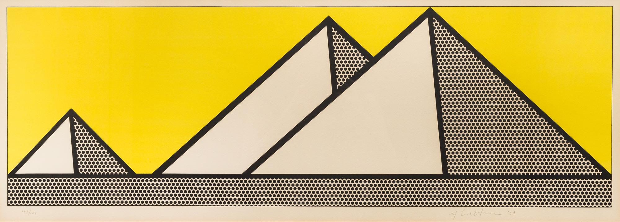 Roy Lichtenstein, (American, 1923-1997), Pyramids, 1969