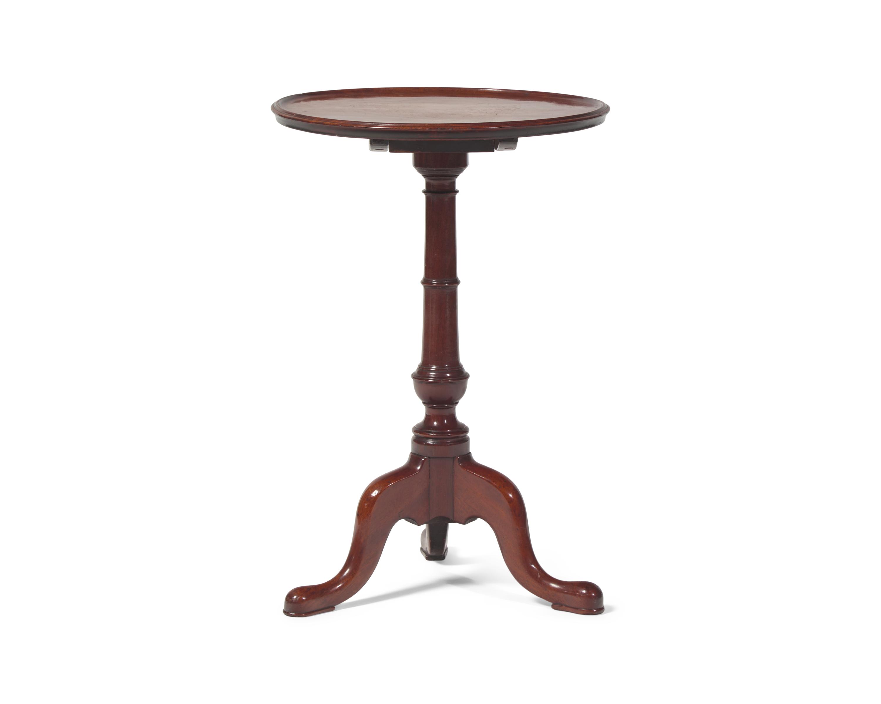 A Queen Anne Mahogany Tilt-Top Candlestand