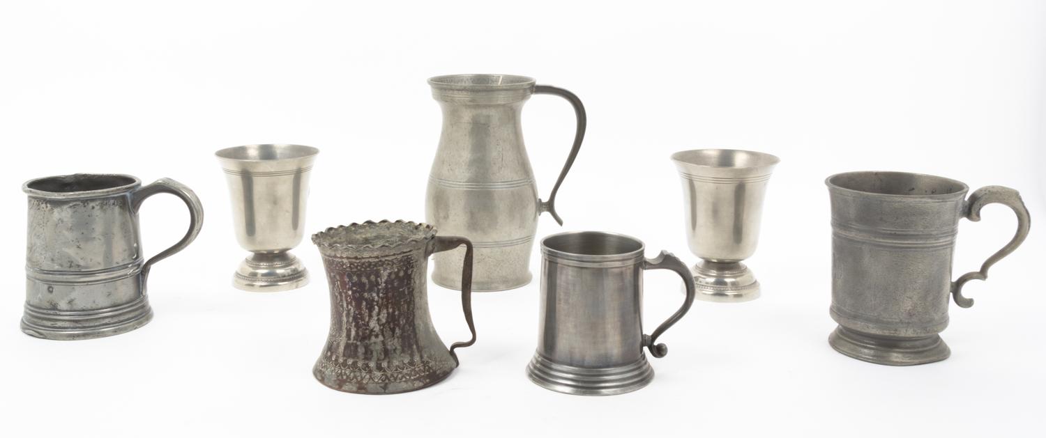 A Collection of Pewter Articles Diameter of largest plate 11 inches. — 18TH/19TH CENTURY