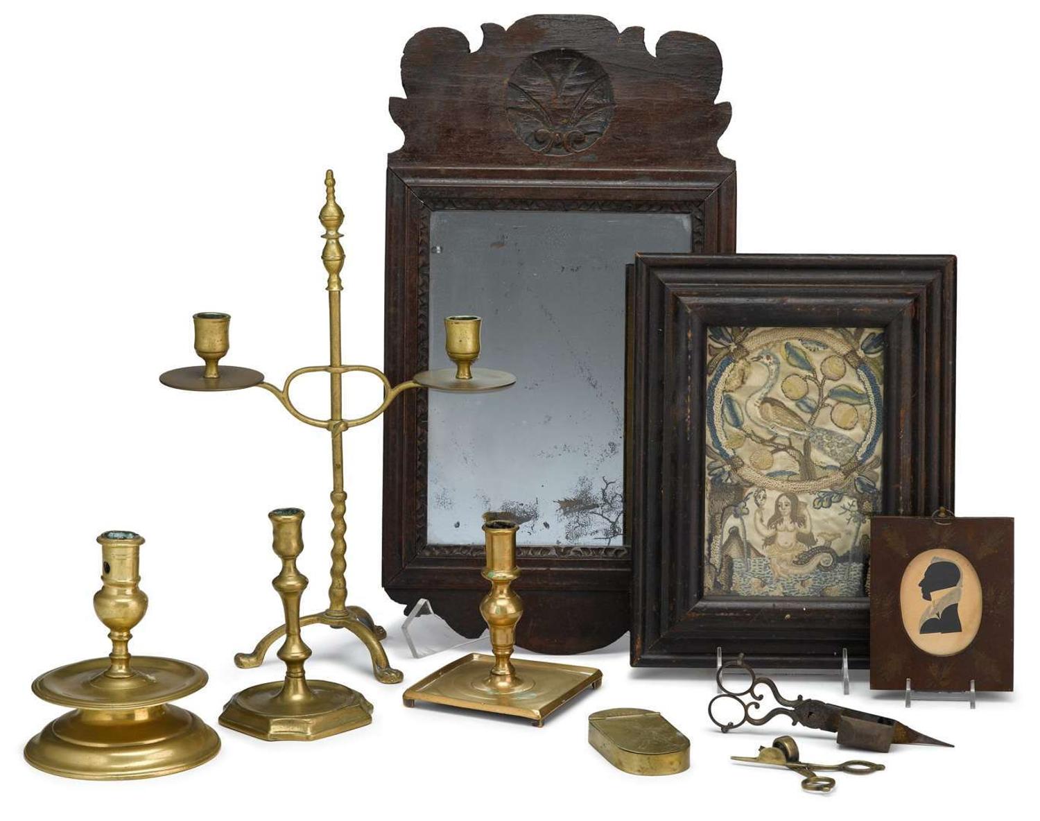 Group of decorative items and accessories english and american, 18th and 19th century