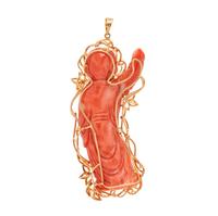 CARVED CORAL PENDANT