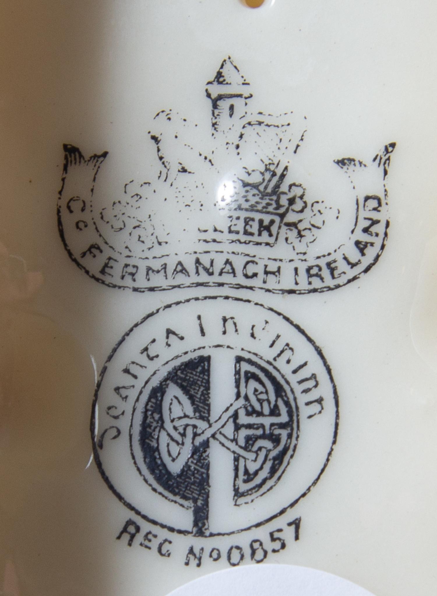 Four Belleek Seahorse Vases Width 5 1/4 inches. — THIRD BLACK MARK AND SIXTH GREEN MARK (1926-1980)