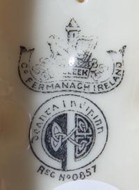 Four Belleek Seahorse Vases Width 5 1/4 inches. — THIRD BLACK MARK AND SIXTH GREEN MARK (1926-1980)