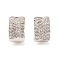 WHITE GOLD AND DIAMOND EARCLIPS