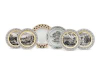 Six Mottehedeh Porcelain Plates