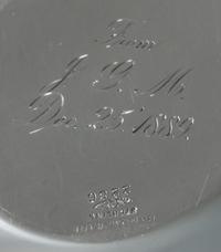 An American Silver Covered Jar, George W. Schiebler & Co., New York, New York, Circa 1900, worked to show clusters of crysanthemum and