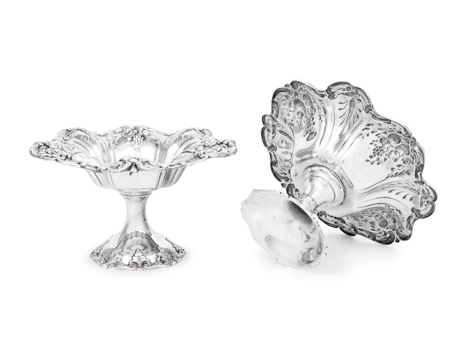 A Pair of Reed & Barton Francis I Silver Compotes
