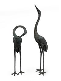 A Pair of Bronze Herons — 20TH CENTURY