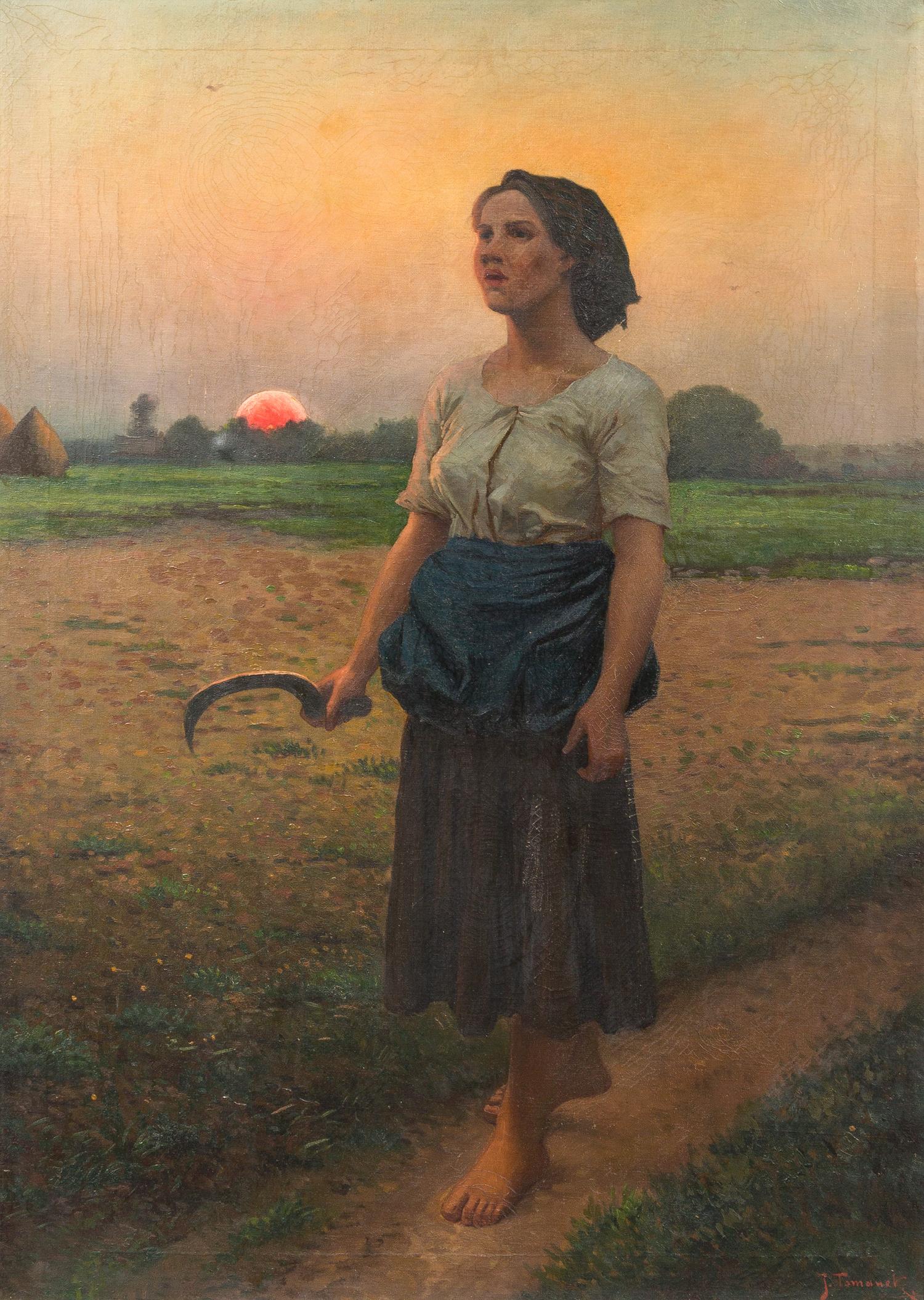 Joseph Tomanek, (American, 1889-1974), After Jules Breton's The Lark's Song