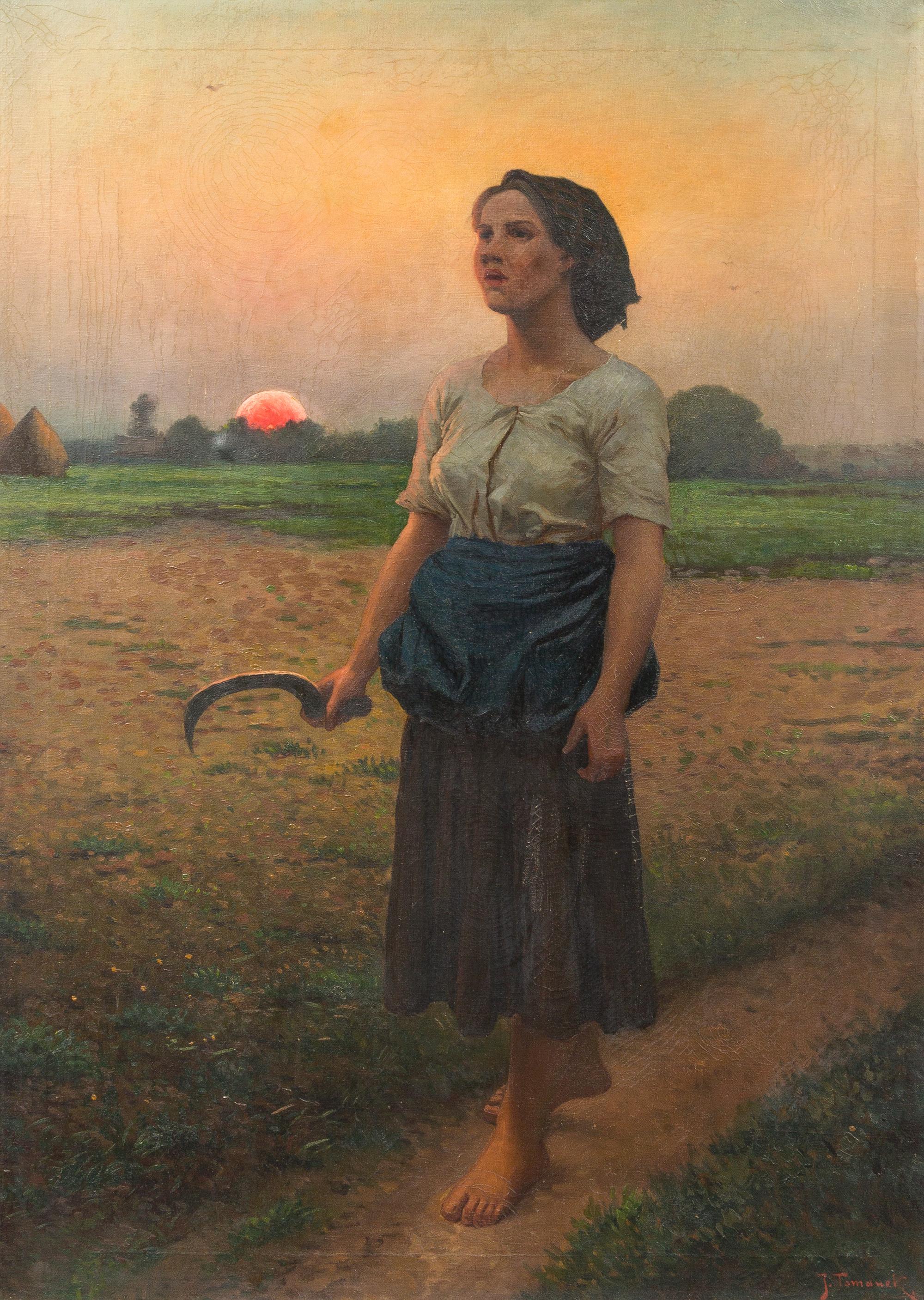 Joseph Tomanek, (American, 1889-1974), After Jules Breton's The Lark's Song