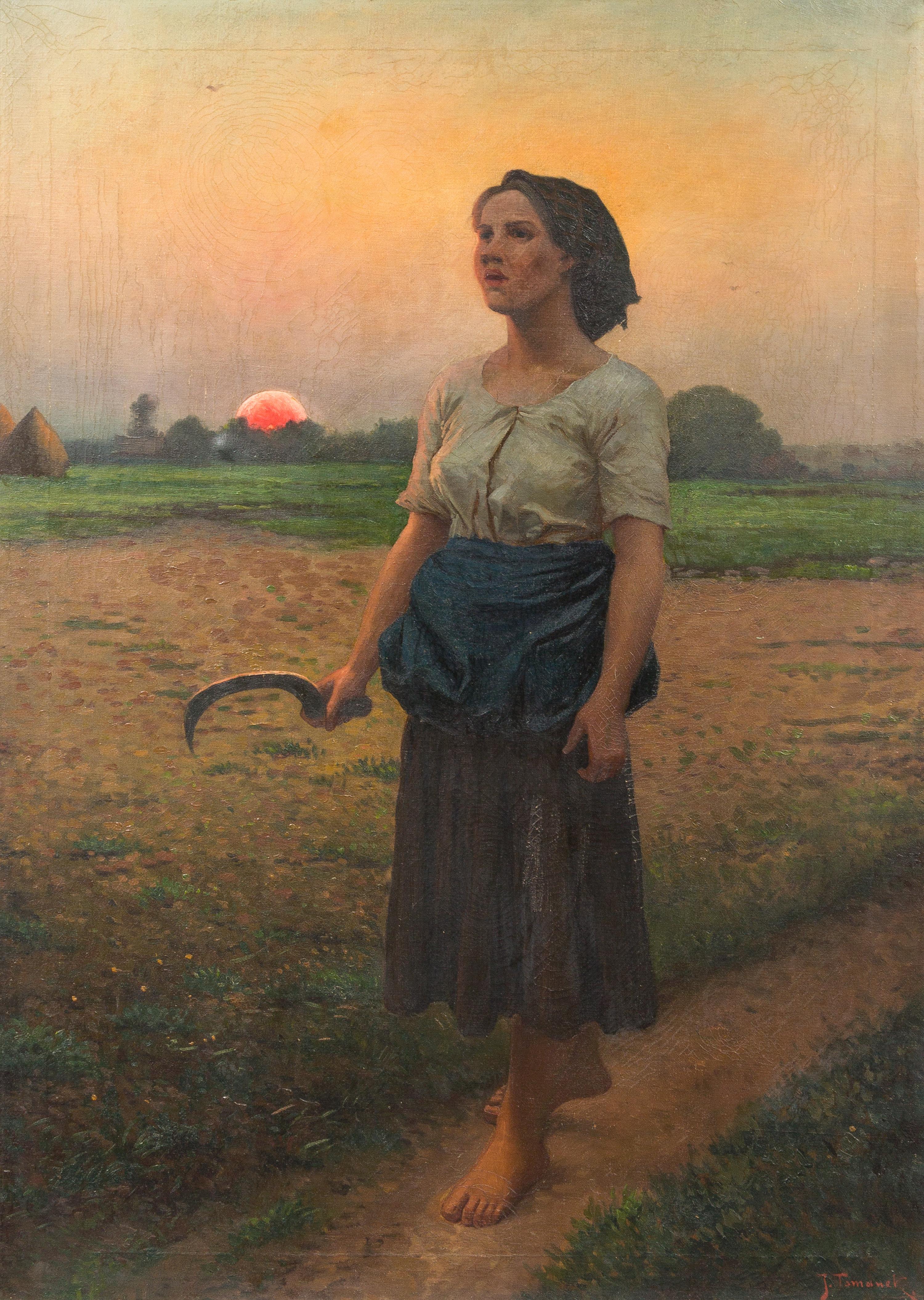 Joseph Tomanek, (American, 1889-1974), After Jules Breton's The Lark's Song