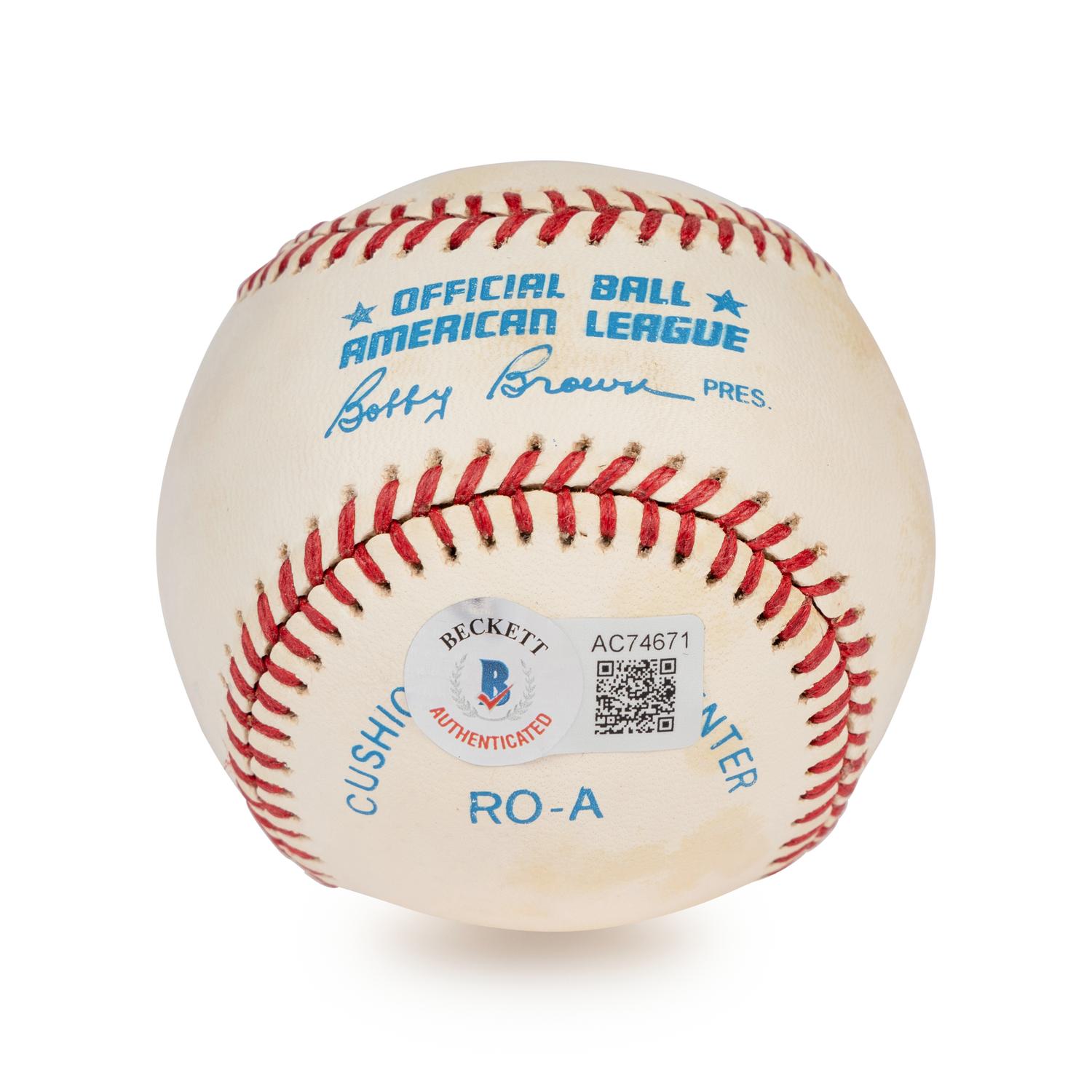 A Mickey Mantle Single Signed Autograph Baseball (Beckett Authentication Services Letter)