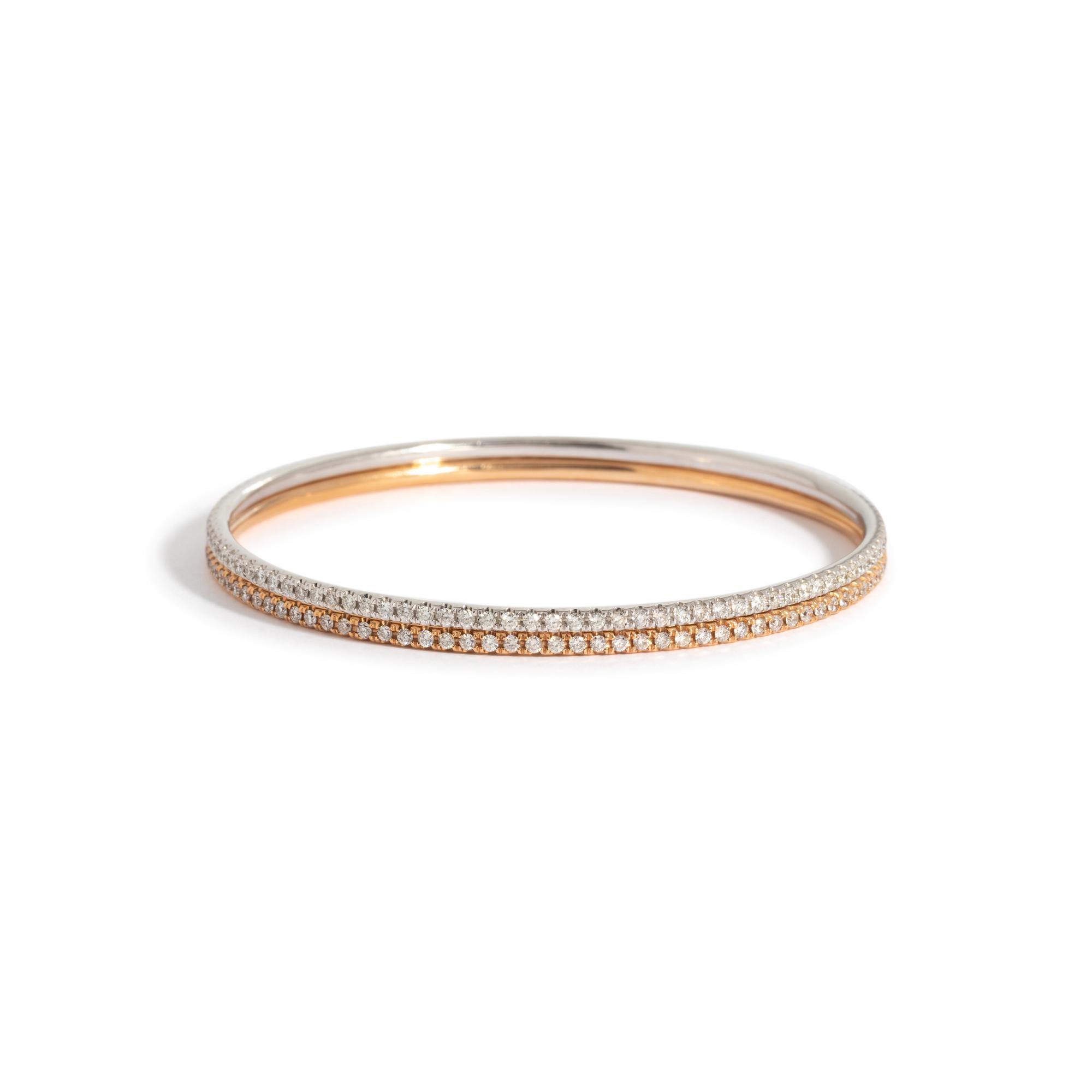 COLLECTION OF DIAMOND BANGLE BRACELETS