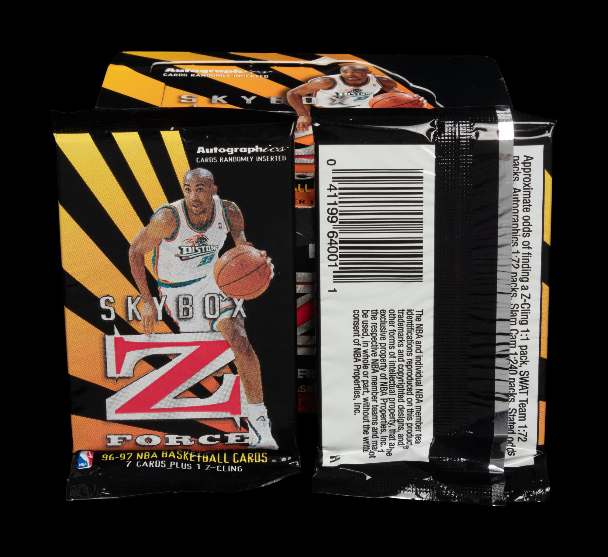 A Retail Box of 1996-97 Skybox Z Force Basketball Cards (Kobe Bryant Rookie)