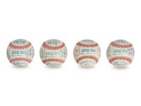 A Group of 1980s and 90s New York Yankees Team Signed Autograph Baseballs Featuring Don Mattingly
