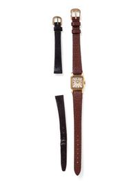 JAEGER-LeCOULTRE, 18K YELLOW GOLD WRISTWATCH
