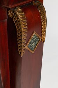 A Pair of Baltic Neoclassical Style Gilt-Bronze-Mounted Mahogany Pedestals