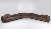 Illuminated Sectional Sofa, c. 1980